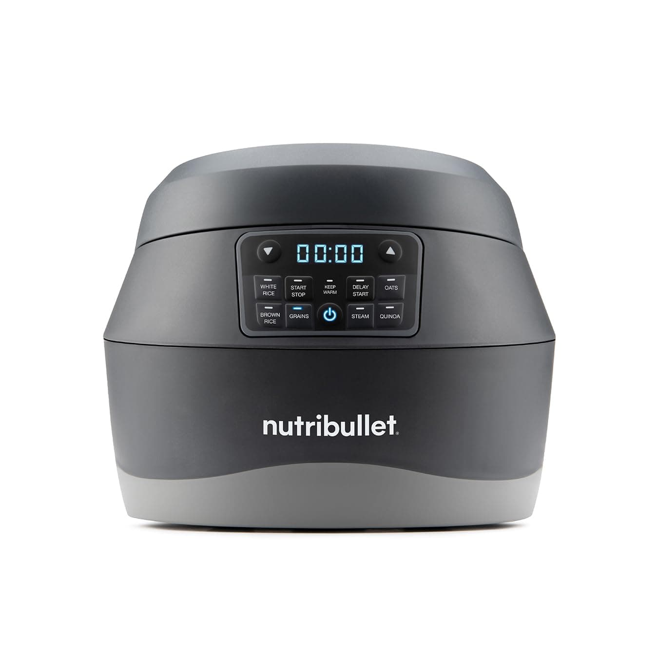 Nutribullet EveryGrain 10 Cup Pre-Programmed Rice Cooker - Non-Stick Removable Cooking Bowl - Multiple Grain Settings - Keep Warm Setting - Includes Measuring Cup, Spatula & Steaming Basket - 600W