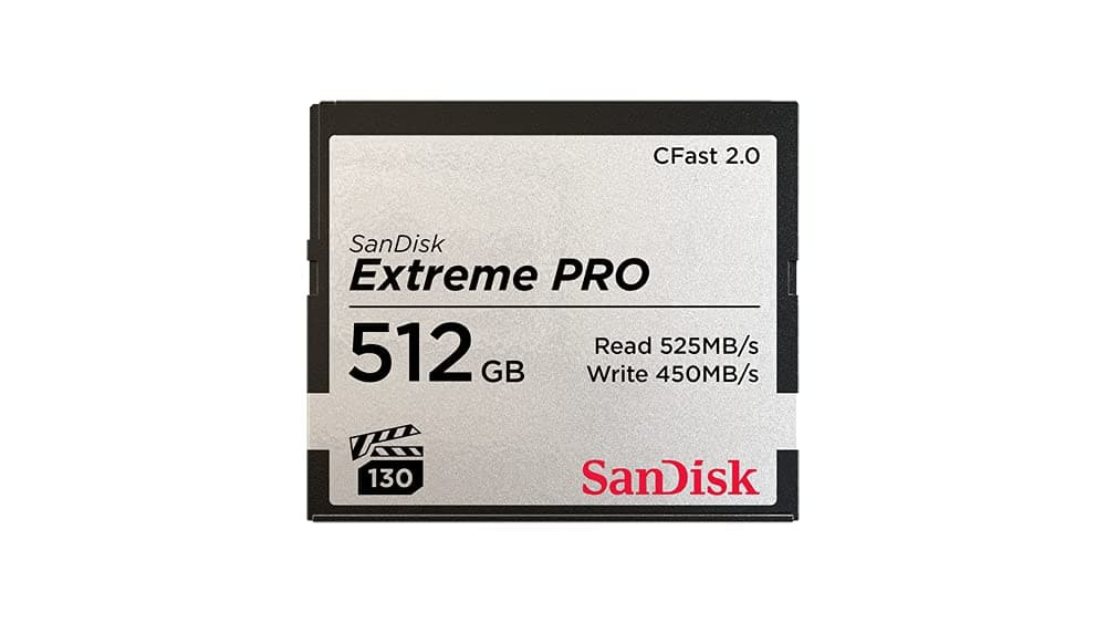 SanDisk 512GB Extreme PRO CFast 2.0 Memory Card - Silver