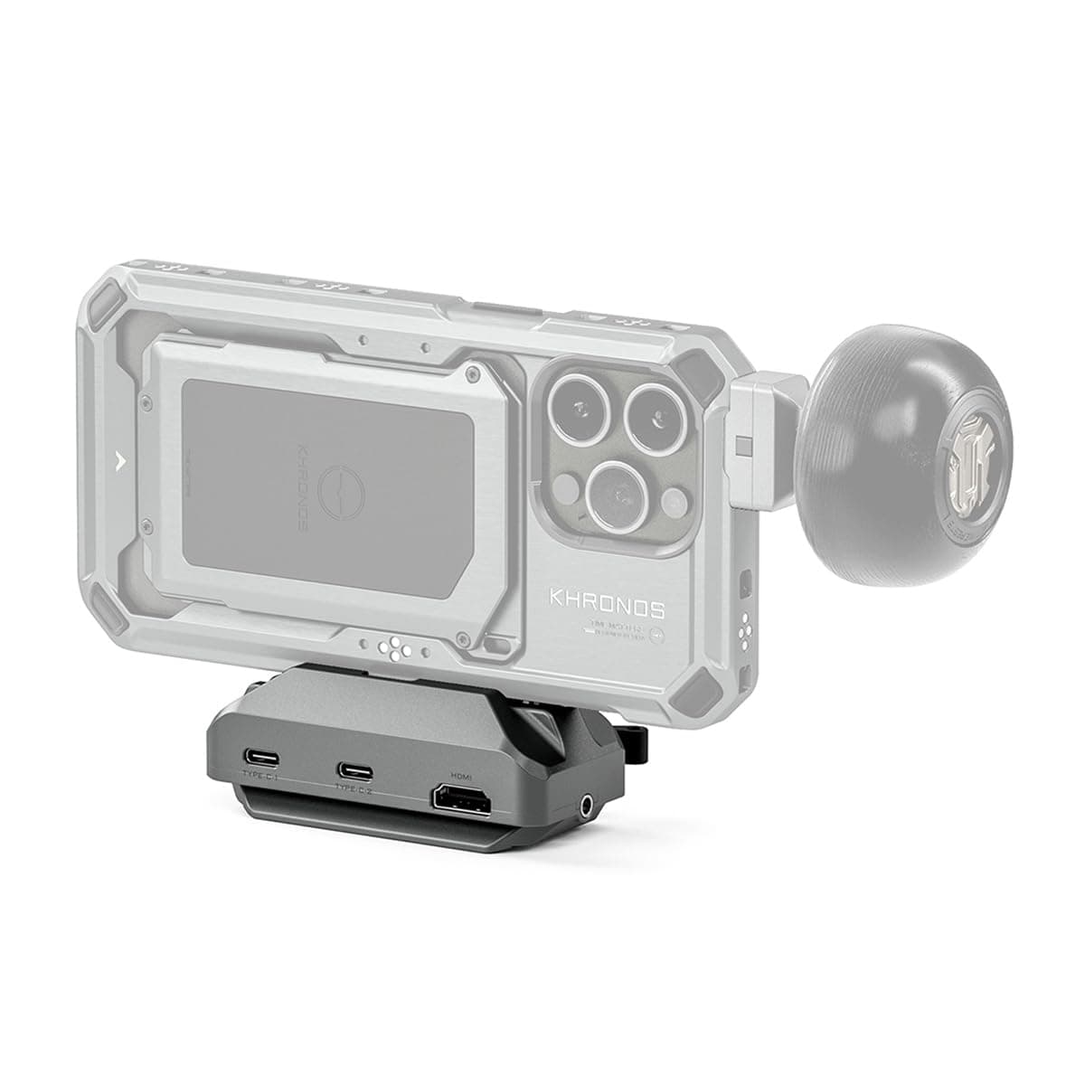 Khronos Quick Release USB-C Hub (Space Gray) - HDMI Ports | Audio Monitoring | Secure Arca Mount | Versatile High-Speed Performance for SSD Drive