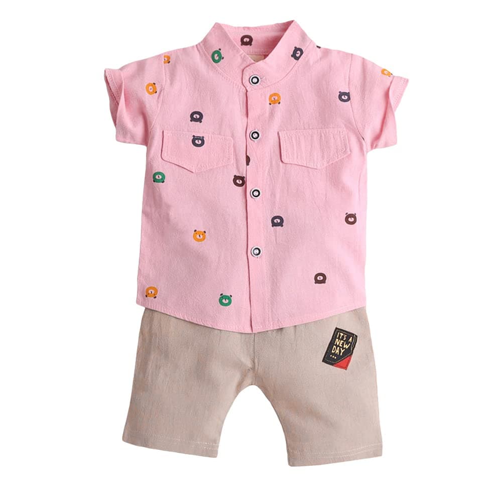 HopscotchBoy's Cotton Solid Clothing Set