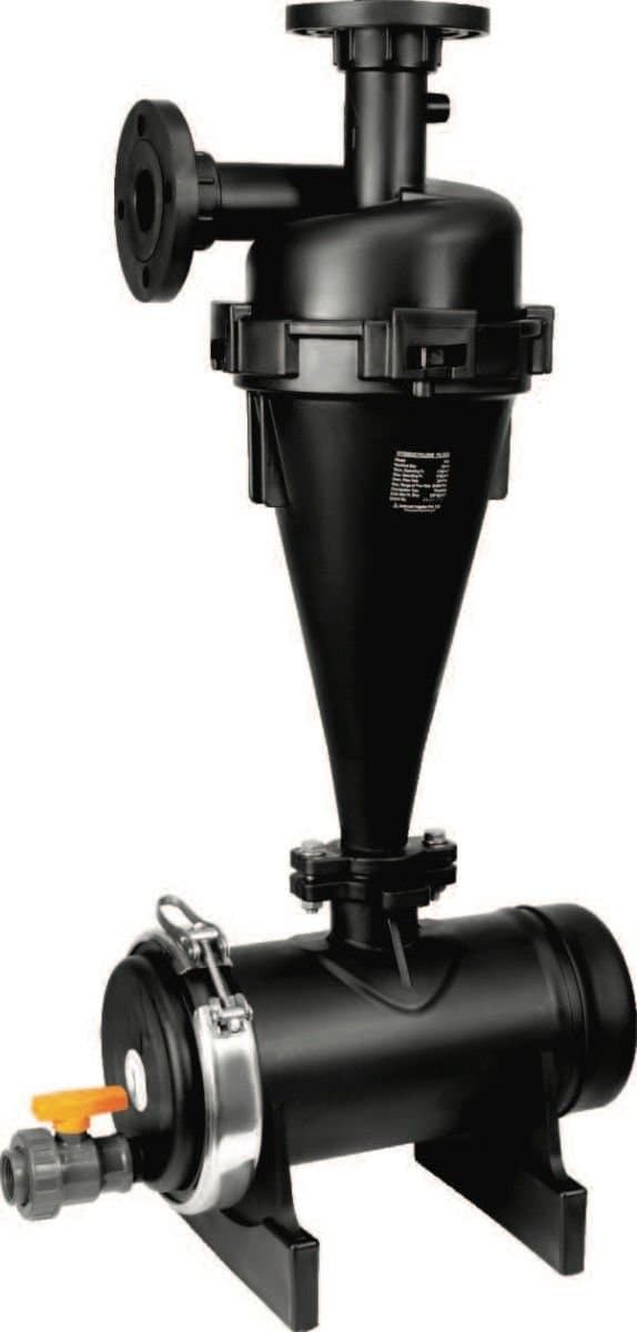 RKHC225 Plastic Hydrocyclone Sand Separator, 110 GPM, 2"