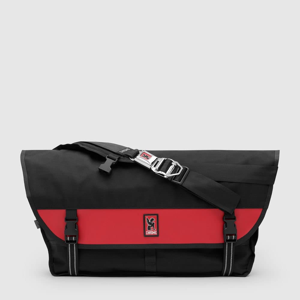 Chrome Metropolis Messenger Bag - Black/Red