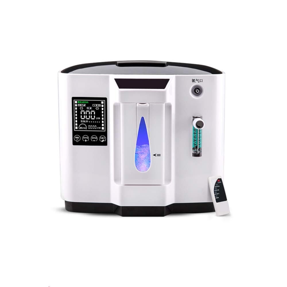 RKY Oxygen concentrator Oxygen machine, 6L adjustable large flow car dual-use small with atomized oxygen bar, 3 colors optional /-/ (Color : Black)