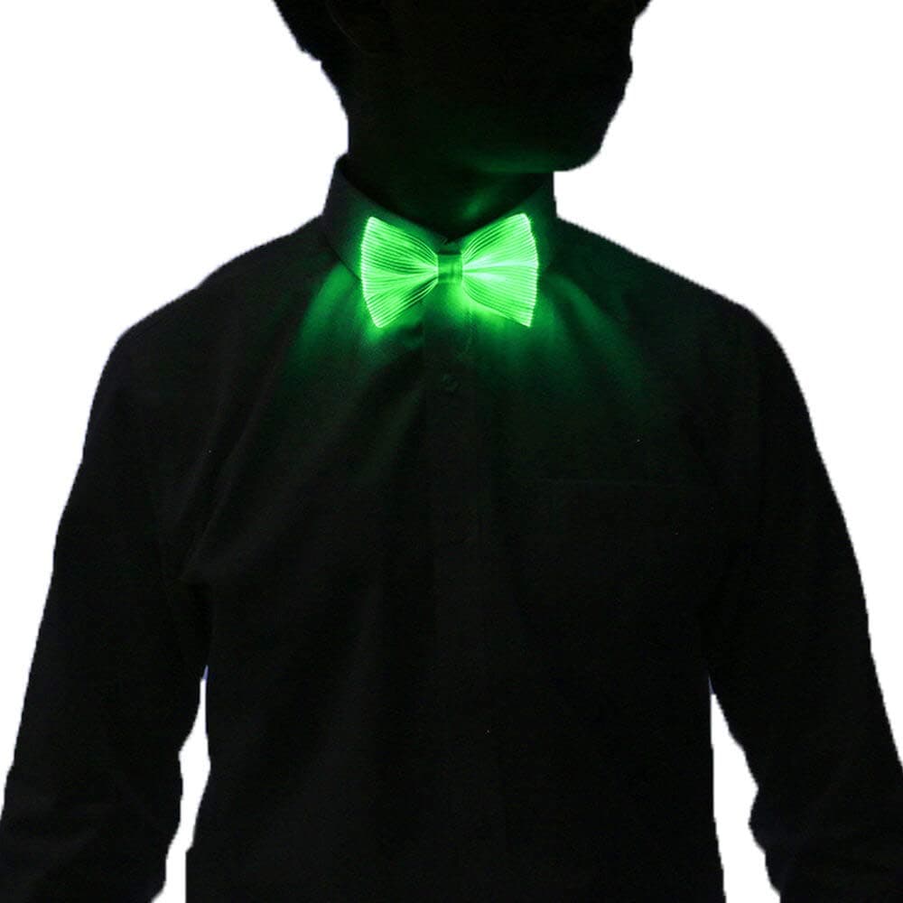 Light Up Bow Tie 7 Colors Changing LED Bowtie USB Rechargeable Glow Luminous Tie Christmas Halloween Valentine Rave EDC EDM Music Festival