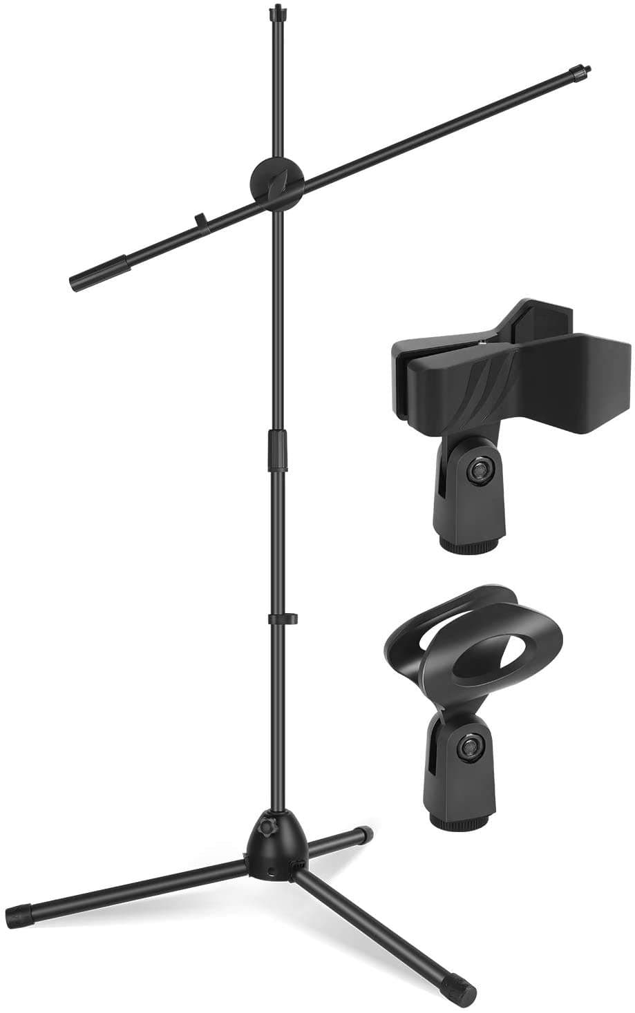 Mic Stand Heavy Duty Adjustable Dual Microphone Stand, Studio Microphone Stand (M30 Black)
