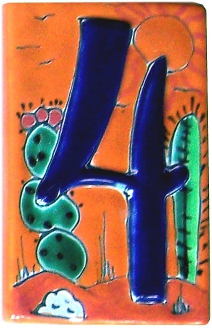 Desert Talavera Ceramic House Number Four