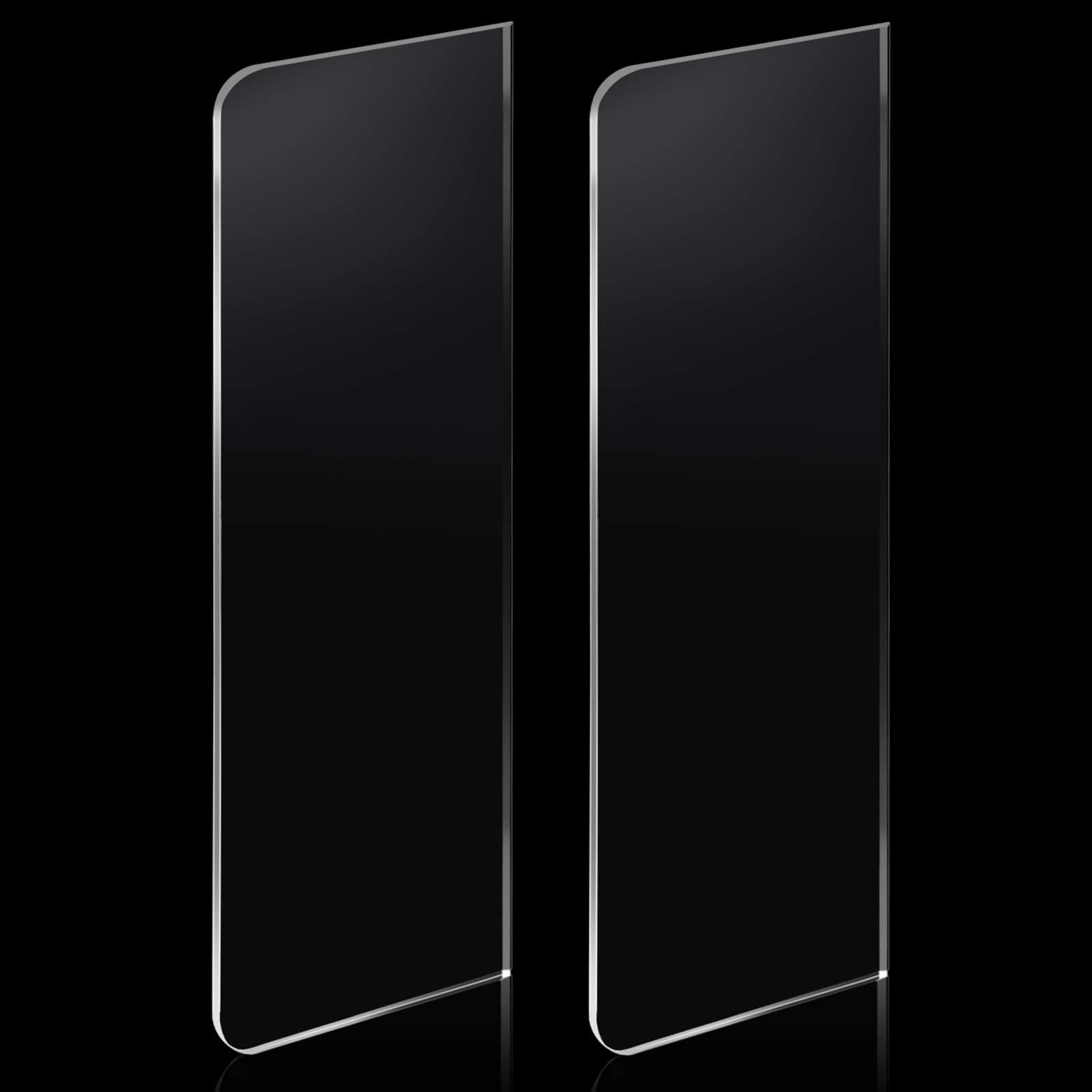 Patelai 2 Pcs Clear Cake Scraper Acrylic Cake Smoother Scraper Large Icing Frosting Buttercream Edge Smoother for Kitchen Baking DIY Decorating Mousse Butter Cream Pastry(9 Inch)