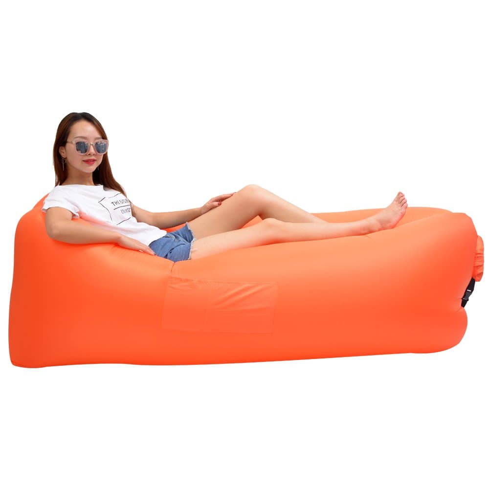 iZEEKER Inflatable Lounger Wind Breezy Pouch Couch Windbed Cloud Air Chair Sofa Bed Lazy Bag Been Sleeping Sand Beach Laybag Blow Up Original Fast Hangout Outdoor Hammock Lounge Adults Kids