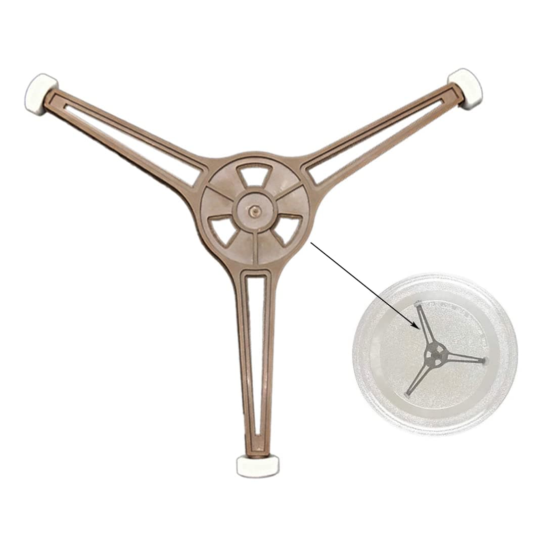 KHC Plastic Microwave Oven Turntable Rotating Turn Support Role Ring (Green, 90 mm)