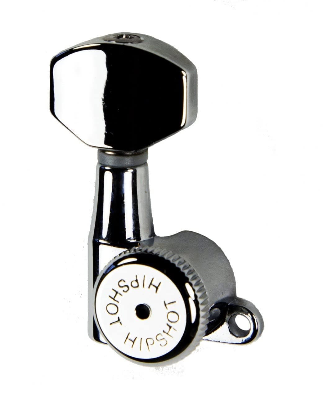 Hipshot Grip-Lock 6 inline Enclosed Staggered Post Locking Tuners - Chrome