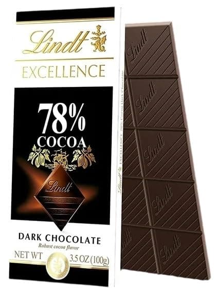 Lindts Excellence 78% Cocoa a Full-Bodied Chocolate With Notes Of Rich, Deep Caramel, Vanilla and Roasted Malt 100gm