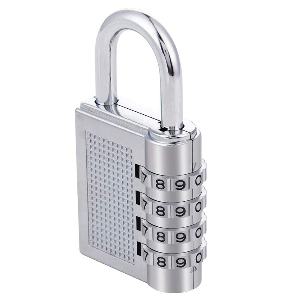 Cute 4-Digit Safe PIN Hand Bag Shaped Combination Padlock Lock (Color May Vary) Steel