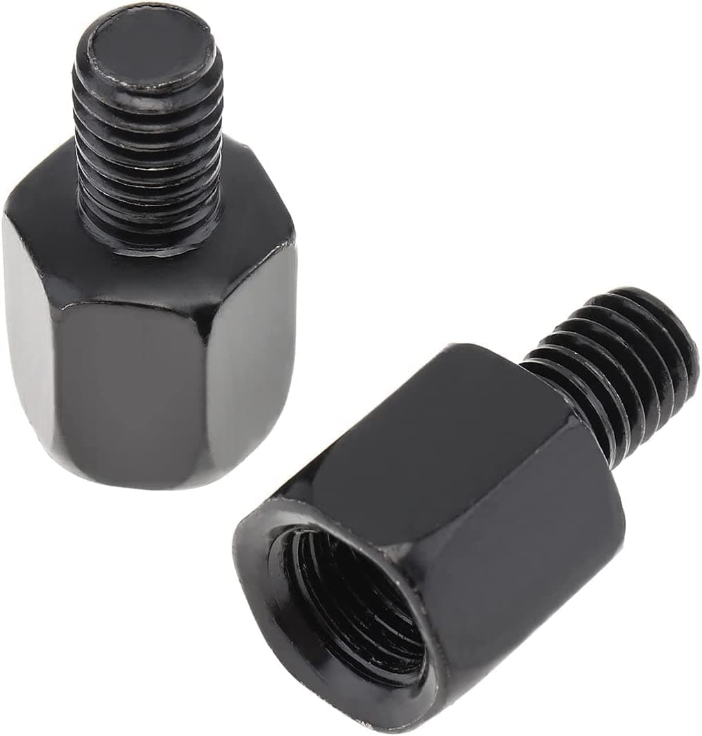 Motorcycle Mirror Mount Adapter Height adjustment Screw Rearview Mirrors Thread diameter Converter 10mm RH to 8mm RH(2Pcs)