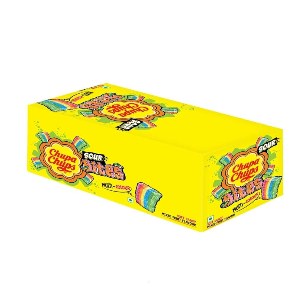 Sour Bites, Mixed Fruit Flavour, Soft & Chewy Toffee Pack, 8 X 61.6 G, 492.8 Grams