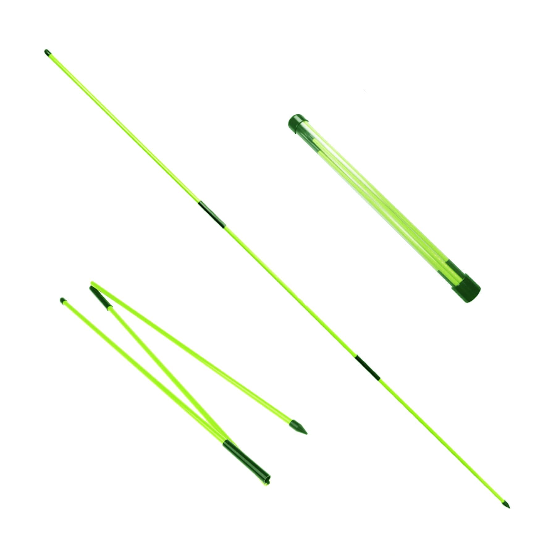 EshanGolf Alignment Sticks 2 Pack Swing Training Aid Equipment Collapsible Trainer Practice Rods Posture Corrector in Handy Storage Tube Case for Men Women Golfer Swinging