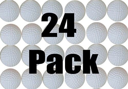 SquareTiger Practice Golf Balls - Plastic, Hollow, White (24 Pack)