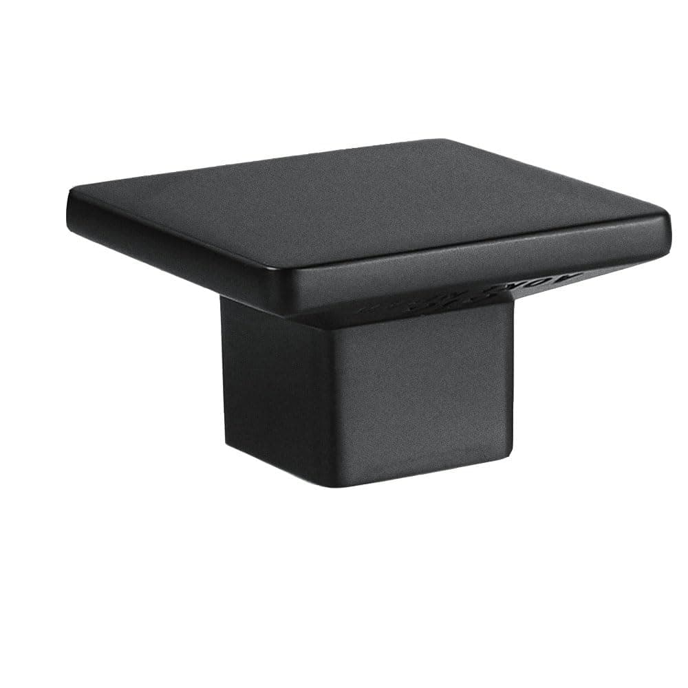 (4-Pack) VIBORG Deluxe Square Cabinets Knobs and Pulls, Matt Black Drawer Knobs and Pulls, Modern Dresser Cupboard Knobs and Handles, Zinc Alloy Casting, 4mm Extra Thick, Heavy Duty&Durable