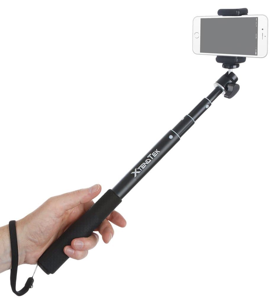 Selfie Stick for GoPro, iPhone and Android Smartphone, Digital Camera and DSLR - A Professional HD Quality Waterproof Self-Portrait Monopod Go Pro Pole - Easy to Use With All Mounts - NO Remote