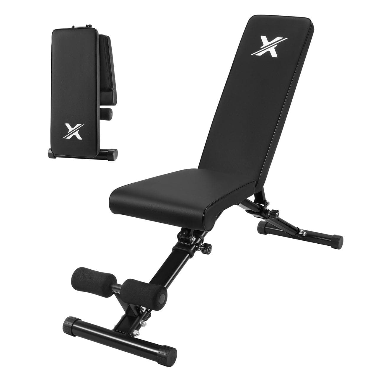 XRT65 Foldable & Adjustable Weight Bench for Home Gym – Multi-Angle Incline/Flat/Decline – Heavy-Duty Steel Frame, Comfortable Cushion, Supports 350kg – Ideal for Chest, Back, Abs Workouts (Adjustable Bench Press)