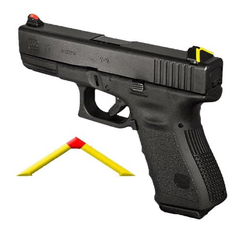 Advantage Tactical Pyramid Sight for Glock All Models - All Generations & Glock 42 - with Firefly Night Sight Upgrade