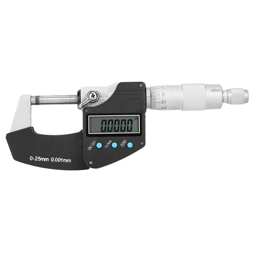 Digital Micrometer, 0.001mm Professional Inch/Metric Thickness Measuring Tools for Mechanics Inch/Metric Calipers, Machinist Micrometer, Protective Case with Battery