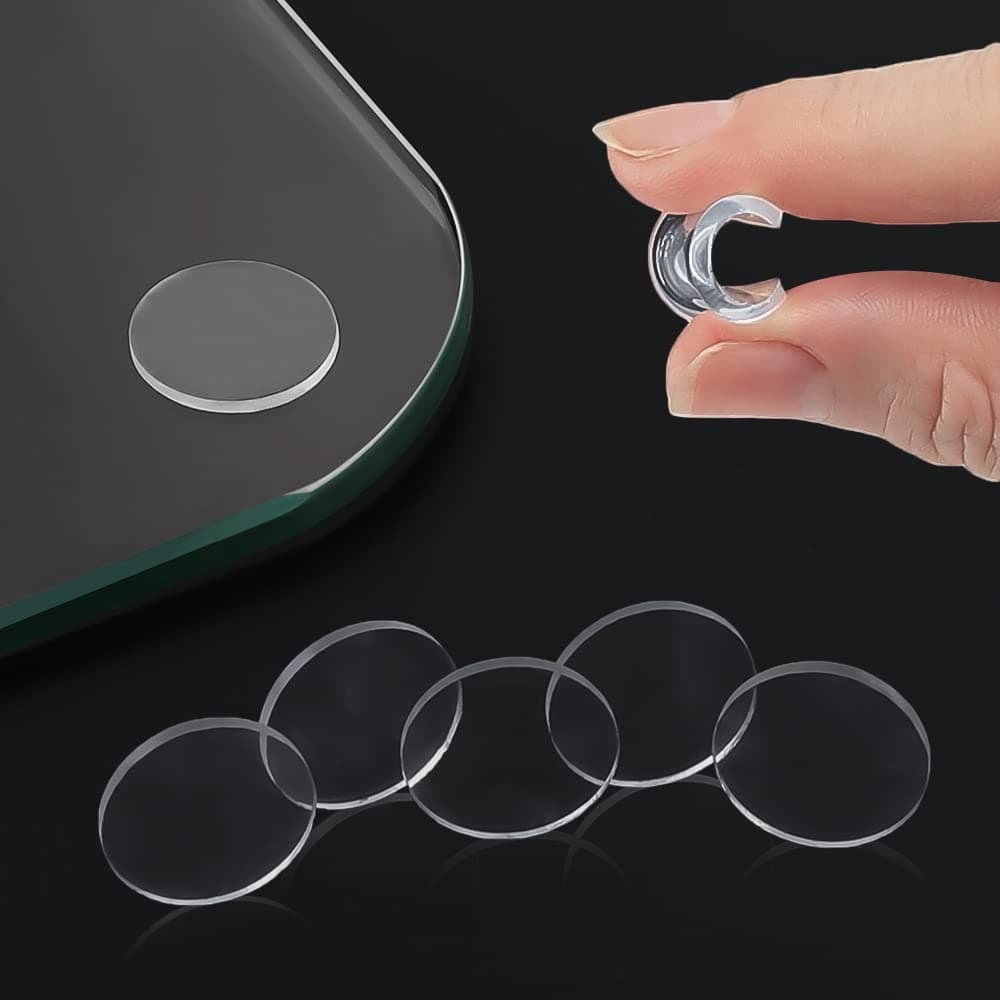 Extremely Soft Glass Table Top Bumper, Anti Slide and Scratch for Glass Table, Transparent Non-Adhesive Rubber Pads for Glass Table Top Spacer. to Avoid The Movement of Glass (Round & Square, 20 PCS)