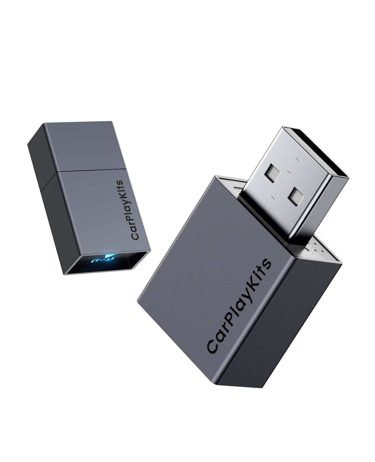 Wireless CarPlay Adapter for Apple, Plug and Play Low Latency Mini Wilreless Carplay Adapter for iPhone Converts Wired to Wireless CarPlay Dongle for Cars from 2016 and iOS 10+ USB Type-A