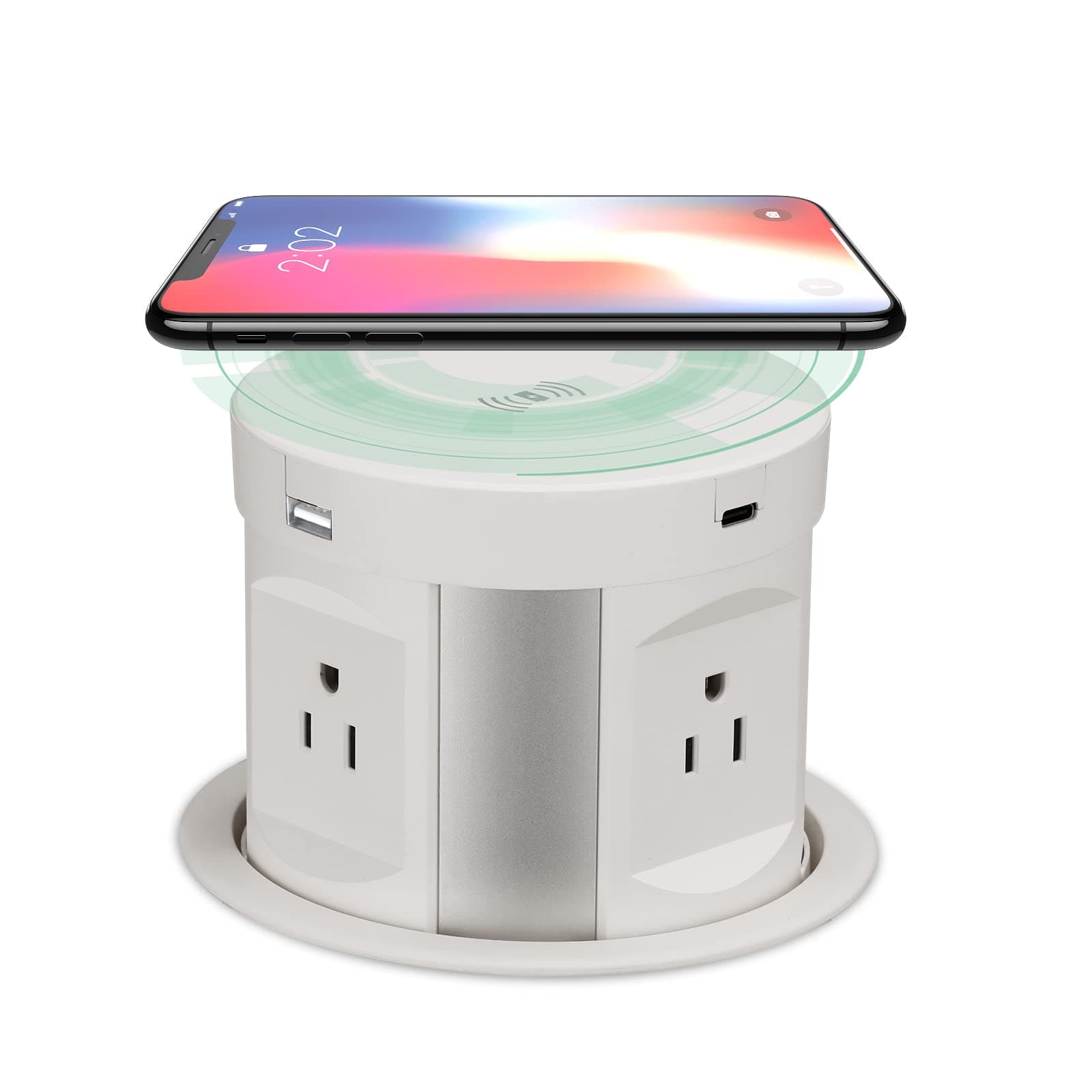 Wireless Charger Power Strip with USB C