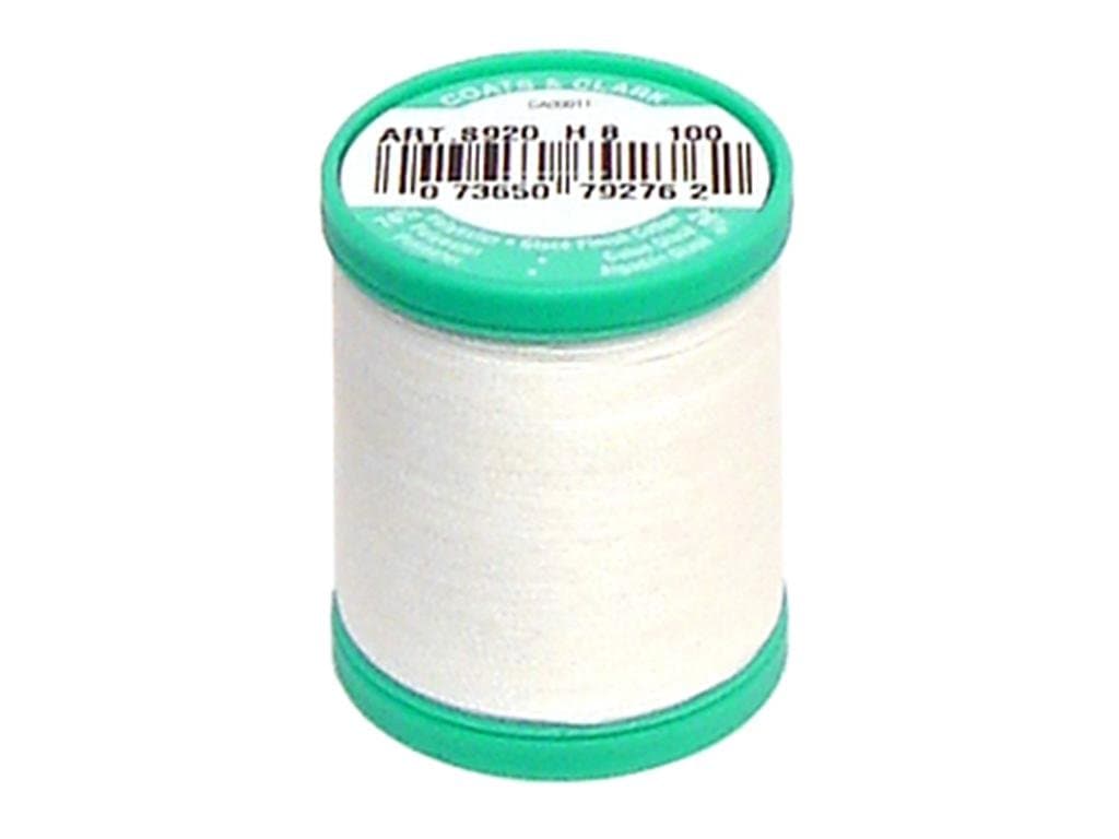 Coats Dual Duty Plus Button & Carpet Thread 50yd - White