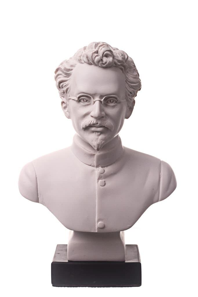 danila-souvenirs Soviet Russian USSR Communist Leon Trotsky Marble Bust Statue Sculpture 6.4'' (16 cm)