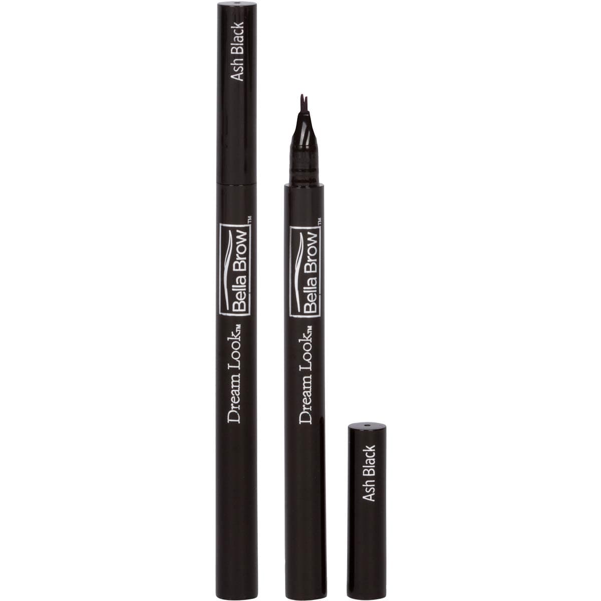 Dream Look Bella BrowBy Microblading Eyebrow Pen with Precision Applicator (Double Pack - Ash Black) – As Seen On TV, Natural Looking, Smudge Proof, Waterproof, Long Lasting