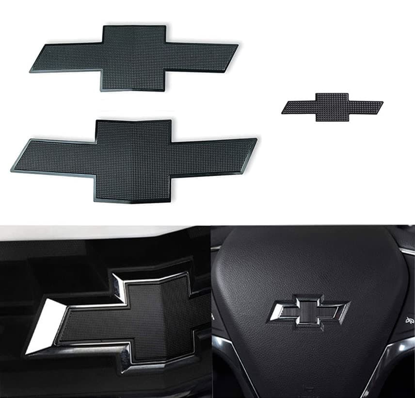 Black Bowtie ABS Exterior Emblems Badges Decal Compatible with Chevy Equinox 2018 2019 2020 2021 Bowtie Badge