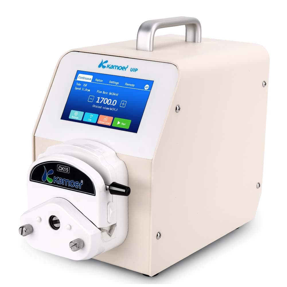 Variable Speed Lab WiFi UIP Stepper Motor Peristaltic Liquid Pump Precision Dosing Laboratory Peristaltic Metering Pump with 2m Length Silicone Tube Foot Switch Flow Rate 100~1700 ml/min Per Channel