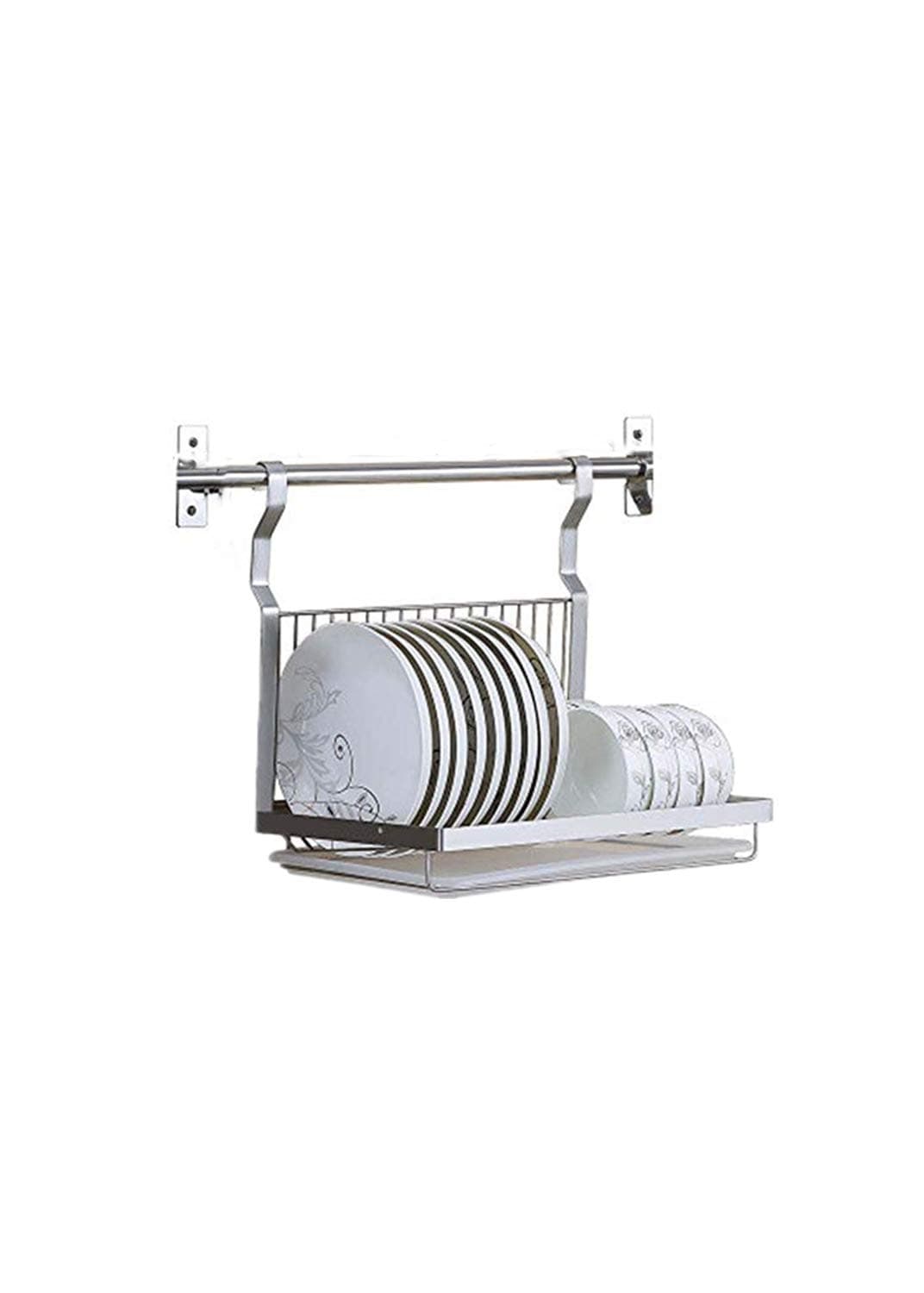 Dish drainer rack Stainless Steel Wall Mount Foldable Drying Rack for Kitchen