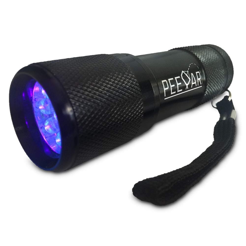 Pet Urine Detector Black Light Flashlight: PeeDar - Latest Precision UV LED Pee Finder Tool. Aids Cat/Dog/Animal Stain Location & Removal. Other Uses: Counterfeit/Pest/Forgery Detection. 365nm To 370nm Finds Invisible Urine Fast. 2 Year Guarantee!