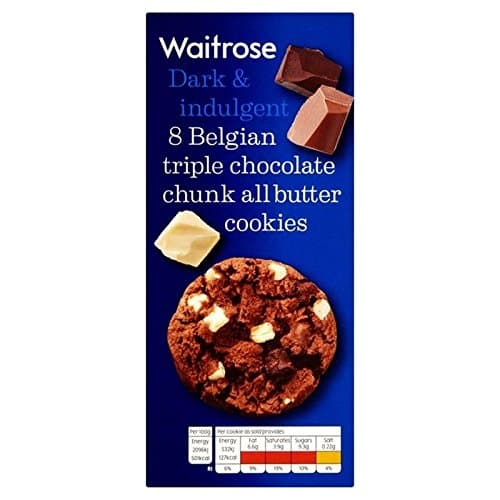Belgian Triple Choc Chunk Cookies Waitrose 200g