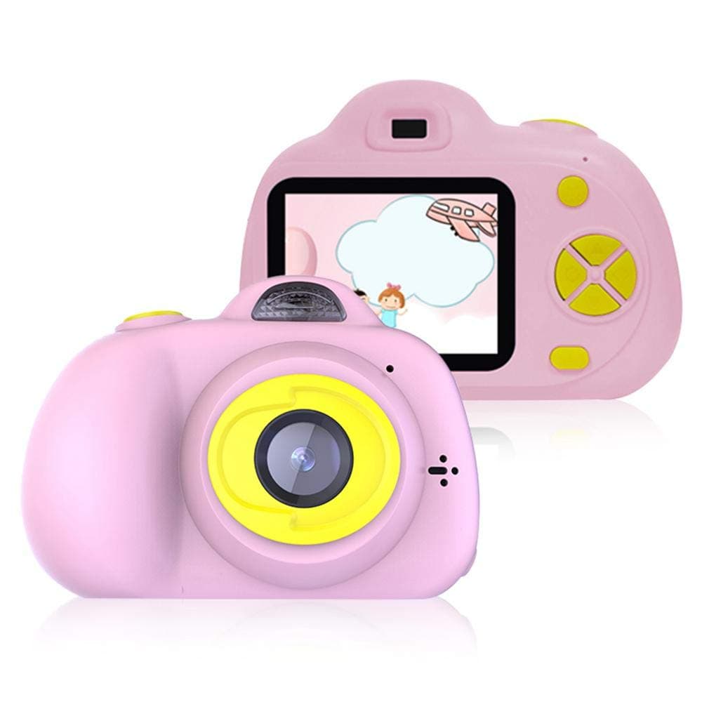 DokFin HD 1080P Mini Digital Shockproof Vlogging Camera/Camcorder with 2 Inch Screen for Kids (Pink)