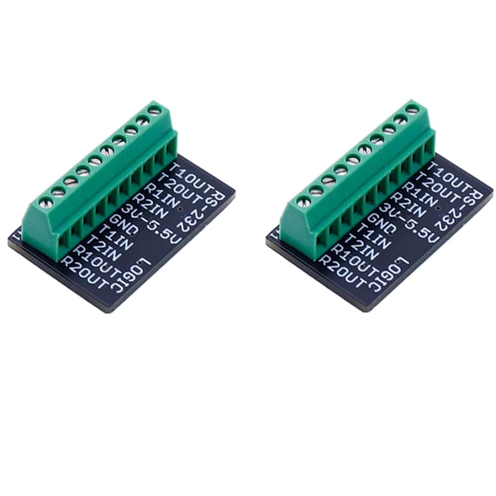 2pcs Mini RS232 to TTL MAX3232 Convert Adapter Board Transceiver Breakout Board 3v-5v