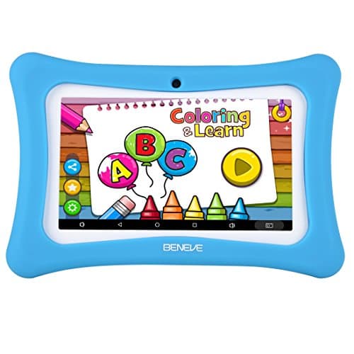 Kids Tablet Android 7.1, 7 Inch, HD Display, Quad Core, Children Tablet, 1GB RAM + 8GB ROM, with WiFi, Dual Camera, Bluetooth, Educational,Touch Screen Kid Mode,Parental Control (M Blue 03)