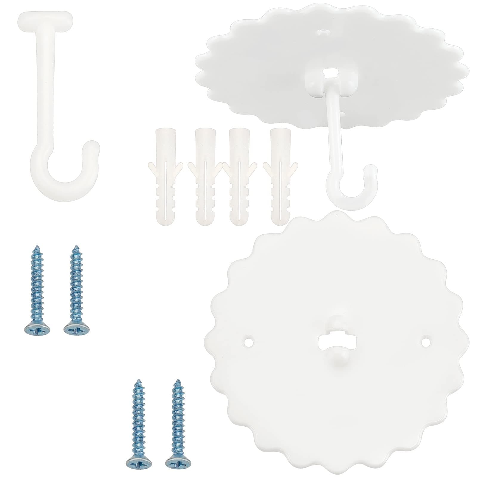 GORGECRAFT 2 Set Ceiling Mosquito Net Hooks Bunk Bed Hanger Dome Hook Super Glue Canopy Bed Hooks for Hanging Mosquito Net