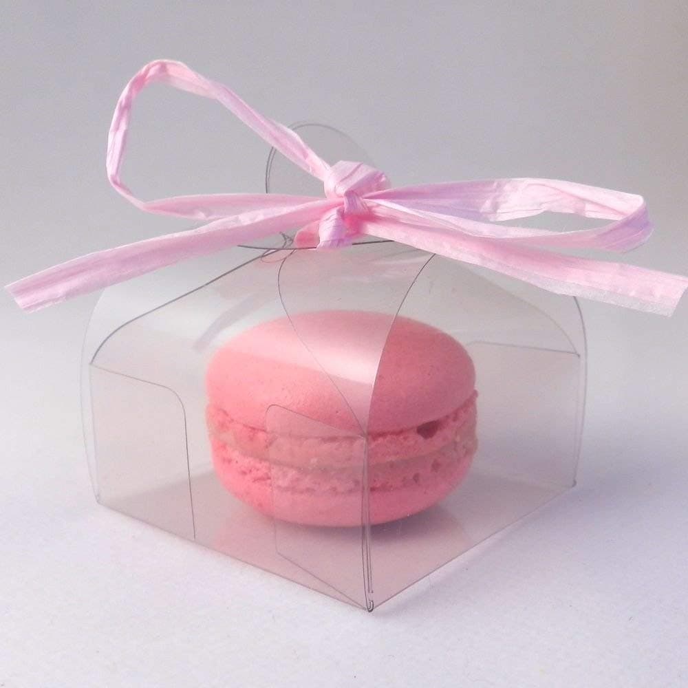 Clear Single Wrap Style Macaroon Boxes - Pack of 20