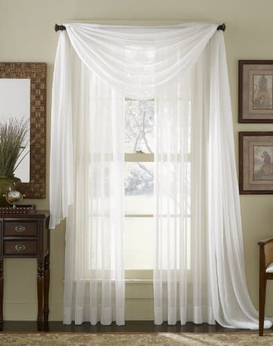 84" Long Sheer Curtain Panel - White