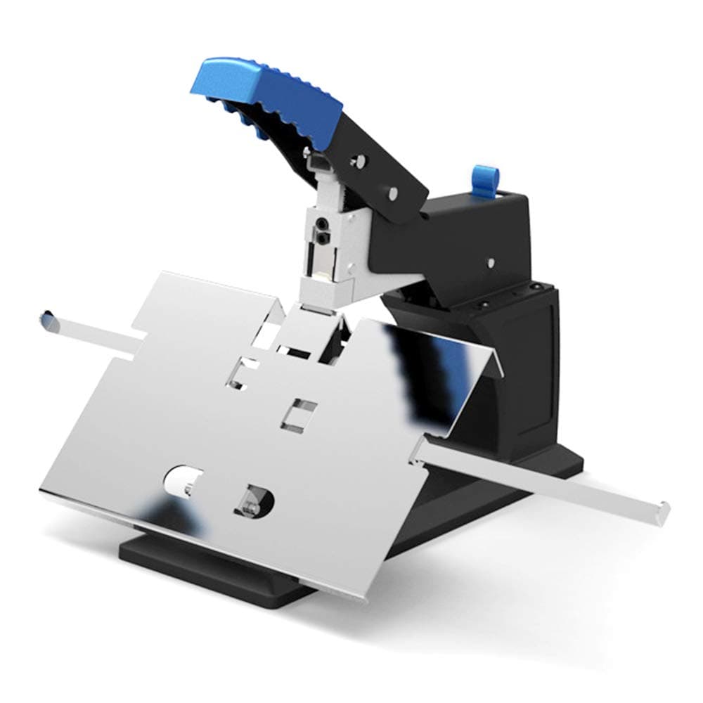 Office Manual Desktop Saddle Stitchers, Saddle Stitching Stapler with External Margin Adjustment Knob, 60 Sheets 2 Seconds Fast Switching, Both Saddle & Flat Rapid Binding Machine for Office