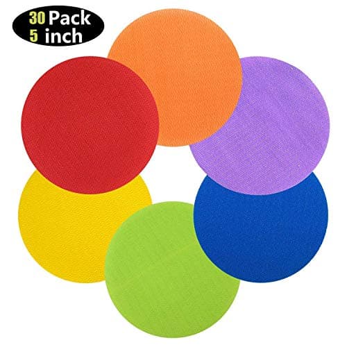 IOppWin Sit Spots Carpet Dot Markers 30 Pcs, 5 Inch Classroom Magic Spots Sitting Circle Spots Floor Adhesive Dots,for Preschool Classrooms, Kindergarten, Elementary Teachers and Games