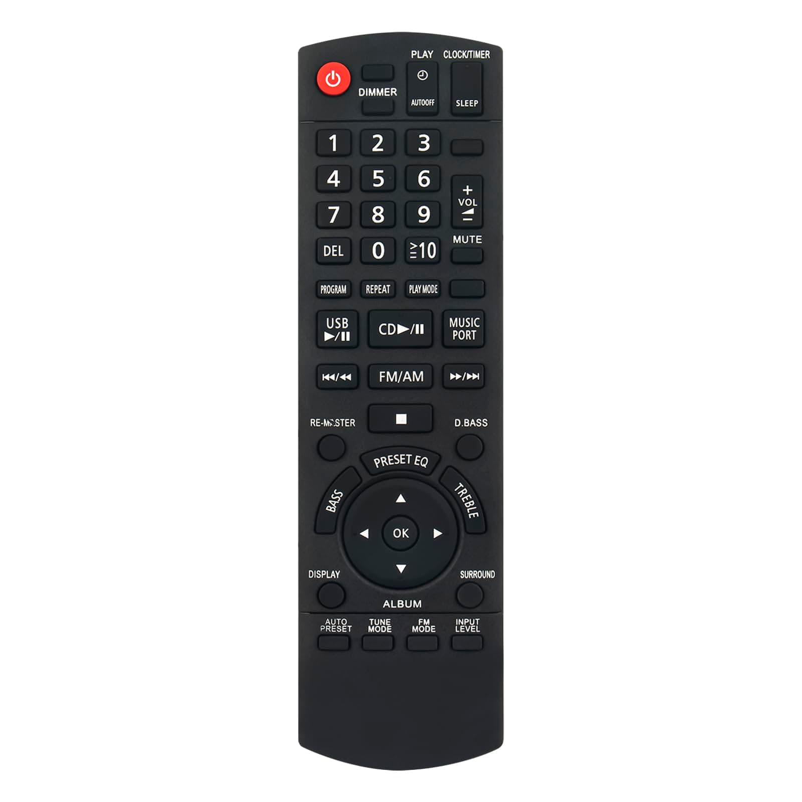 VINABTYN2QAYB000555 Replace Remote Control Fit for Panasonic CD Stereo Micro Systems SC-PM02 SC-PM02 SA-PM02 SC-PM04 SA-PM04 SC-PM04EE-S SA-PM04EE-E SC-PM04EC-S SA-PM04EC-S