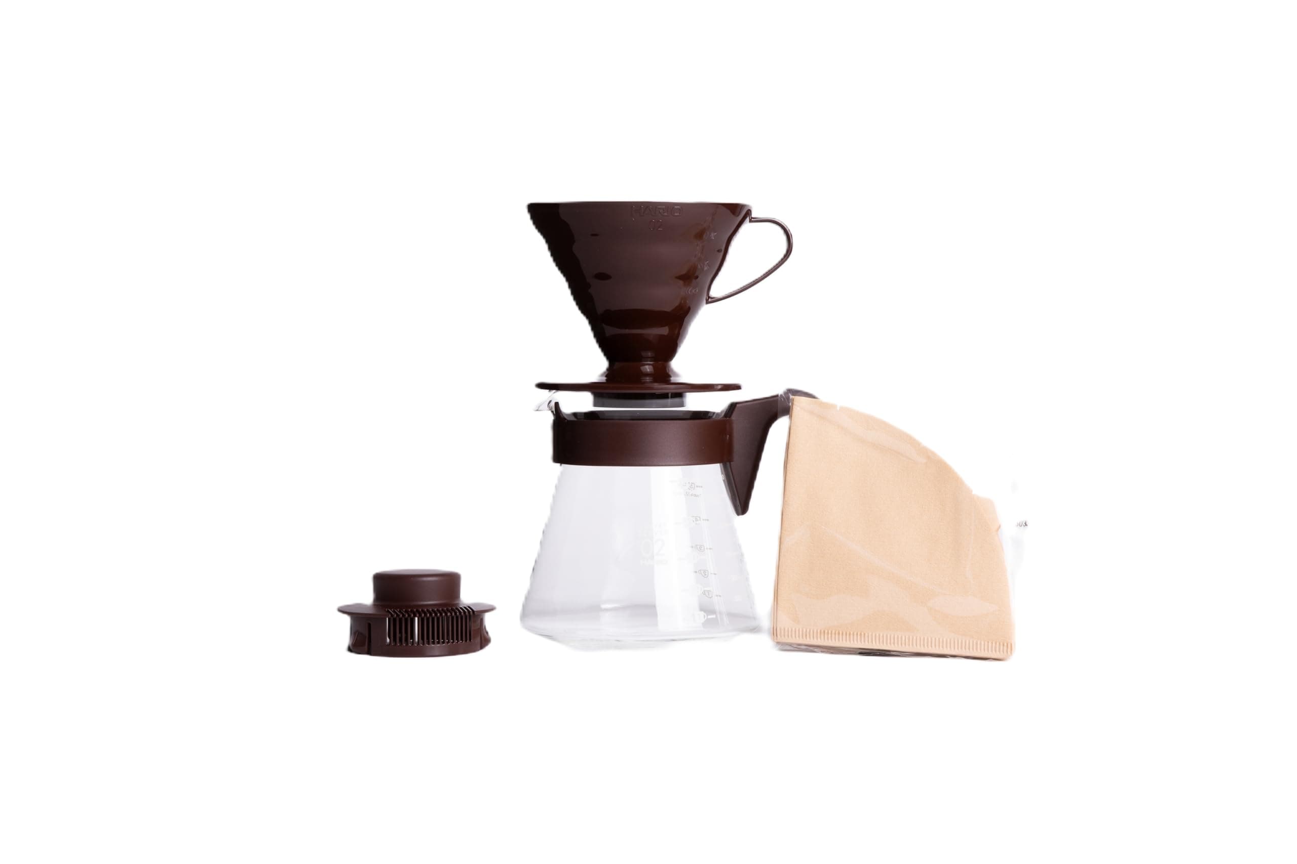 V60 Pour Over Coffee Starter Kit, Size 02, Brown
