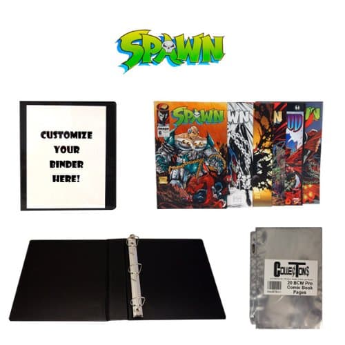 SPAWN Comic Book Collecting Starter Set Kit with Binder, Pages, and Comics