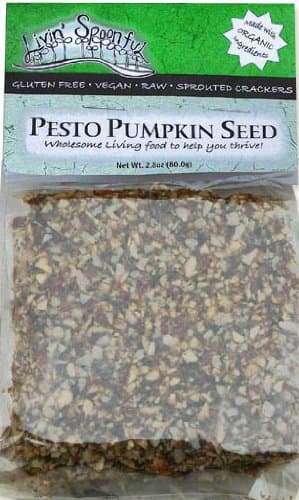 Raw Sprouted Crackers, 2.8 Oz, Pesto Pumpkin, (2-pack)