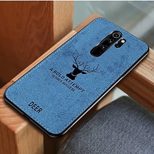 Spazy Case® Oppo A9 (2020) / Oppo A5 (2020) Deer Pattern Art Cloth Surface PC + Soft Flex Silicone TPU Bumper Frame Shock Absorption Protective Cover Case Oppo A9 (2020) / Oppo A9 (2020) - Blue