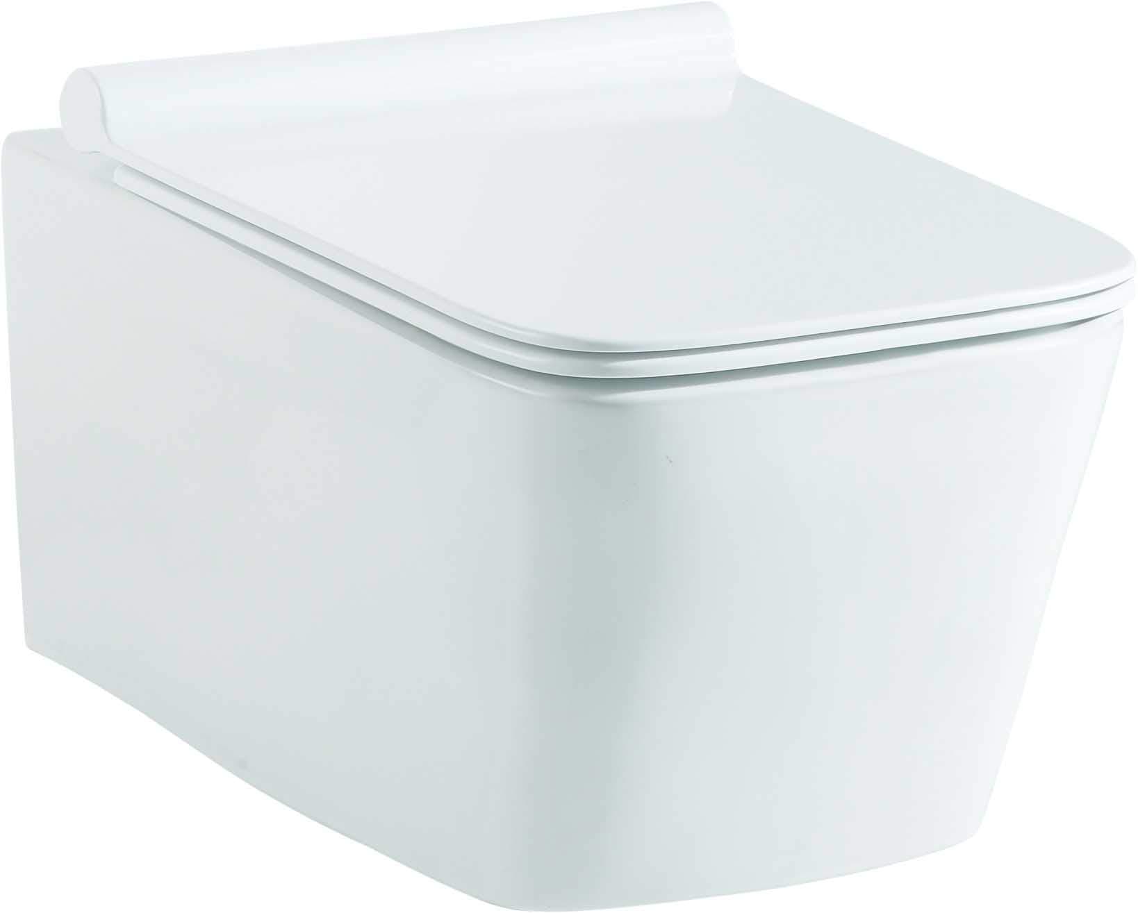 Hindware One-piece Western Commode for Bathroom, Wall Mount, EBELLO RIMLESS